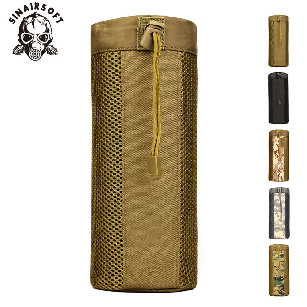 

SINAIRSOFT MOLLE System Single Water Bottle Climbing Bags Kettle Pouch Army Durable Travel Hiking Tactical Water Bag LY0083