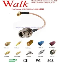 SMB female N female кабель RG316, N SMB кабель RG316, n соединительный кабель, smb антенный кабель