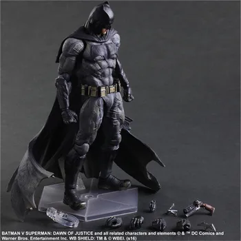 

Play Arts Kai Action Figures Batman Dawn of Justice PVC Toys 270mm Anime Movie Model Playarts Kai Heavily-armored Bat Man