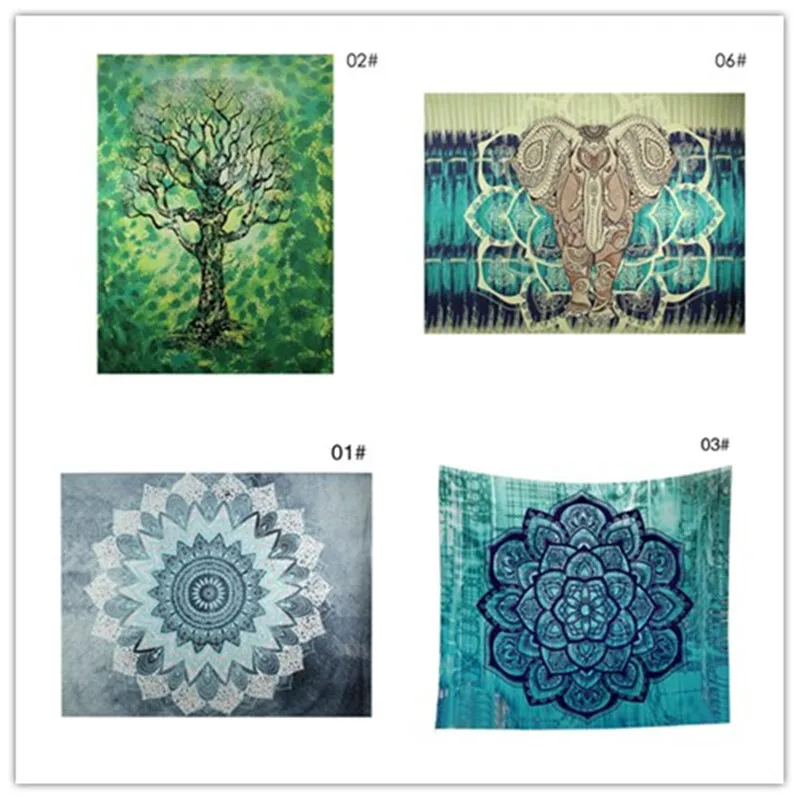 

Indian Bohemian Mandala Tapestry Wall Hanging Sandy Beach Picnic Throw Rug Blanket Camping Tent Travel Mattress Sleeping Pad
