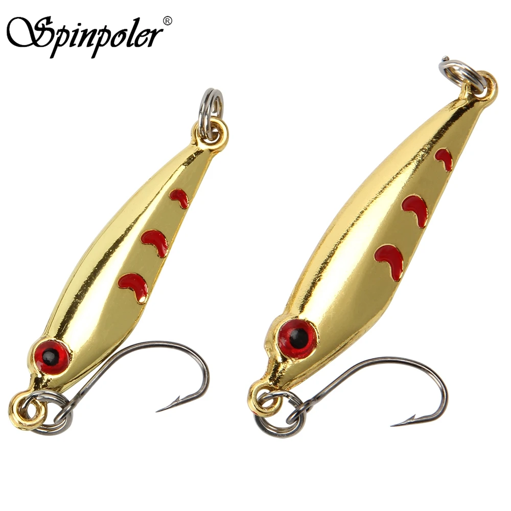 4Pcs 3g5g Silver/Gold Metal Spoon Fishing Lure Trout Spinning Spoon