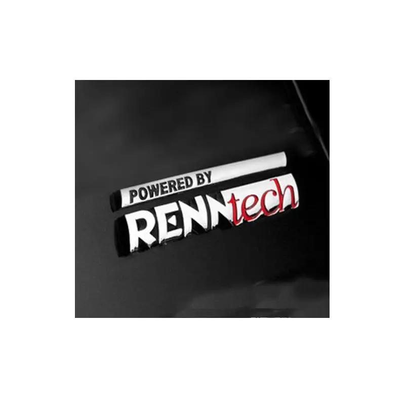 

1PCXMetal Alloy POWERED BY RENNTECH Car Sticker Emblem Badge Embleme Emblema