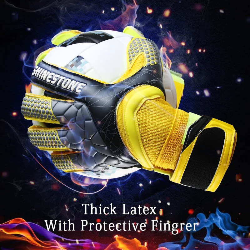 Soccer Goalkeeper Gloves Men Kids Size Latex Professional Football Match Gloves Strong Finger Protection