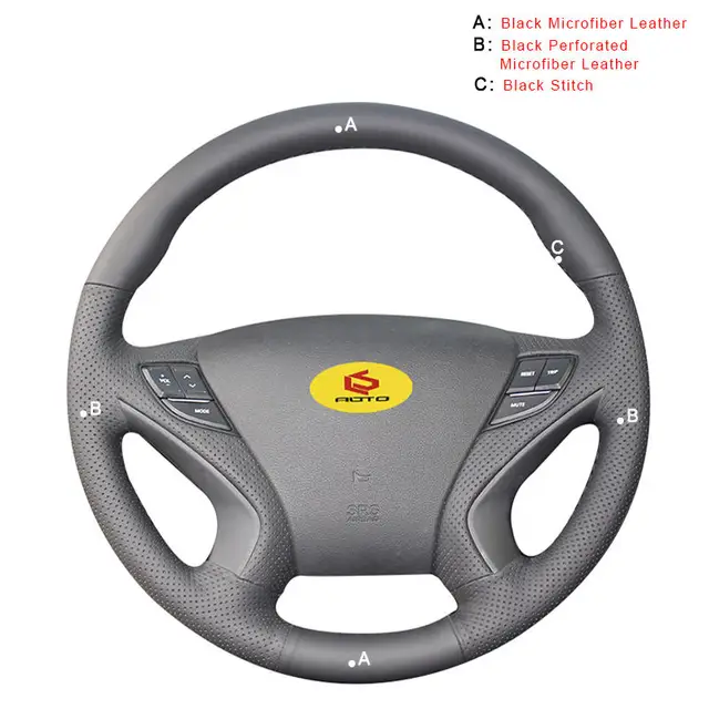 Car Steering Wheel Cover for Hyundai Sonata 8 2011 2012 2013 2014 Auto