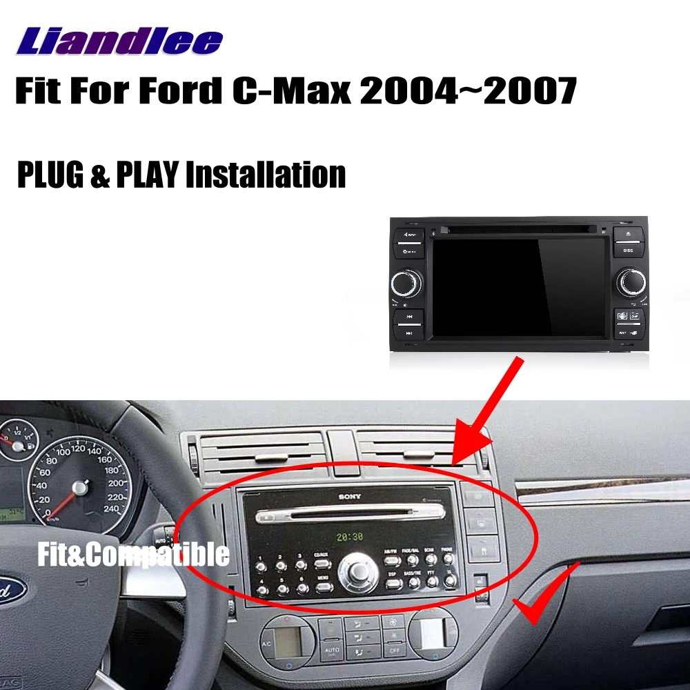 Sale Liandlee For Ford For Focus / C-Max 2004~2007 Android Car Radio CD DVD Player GPS Navi Navigation Maps Camera OBD TV Screen BT 3