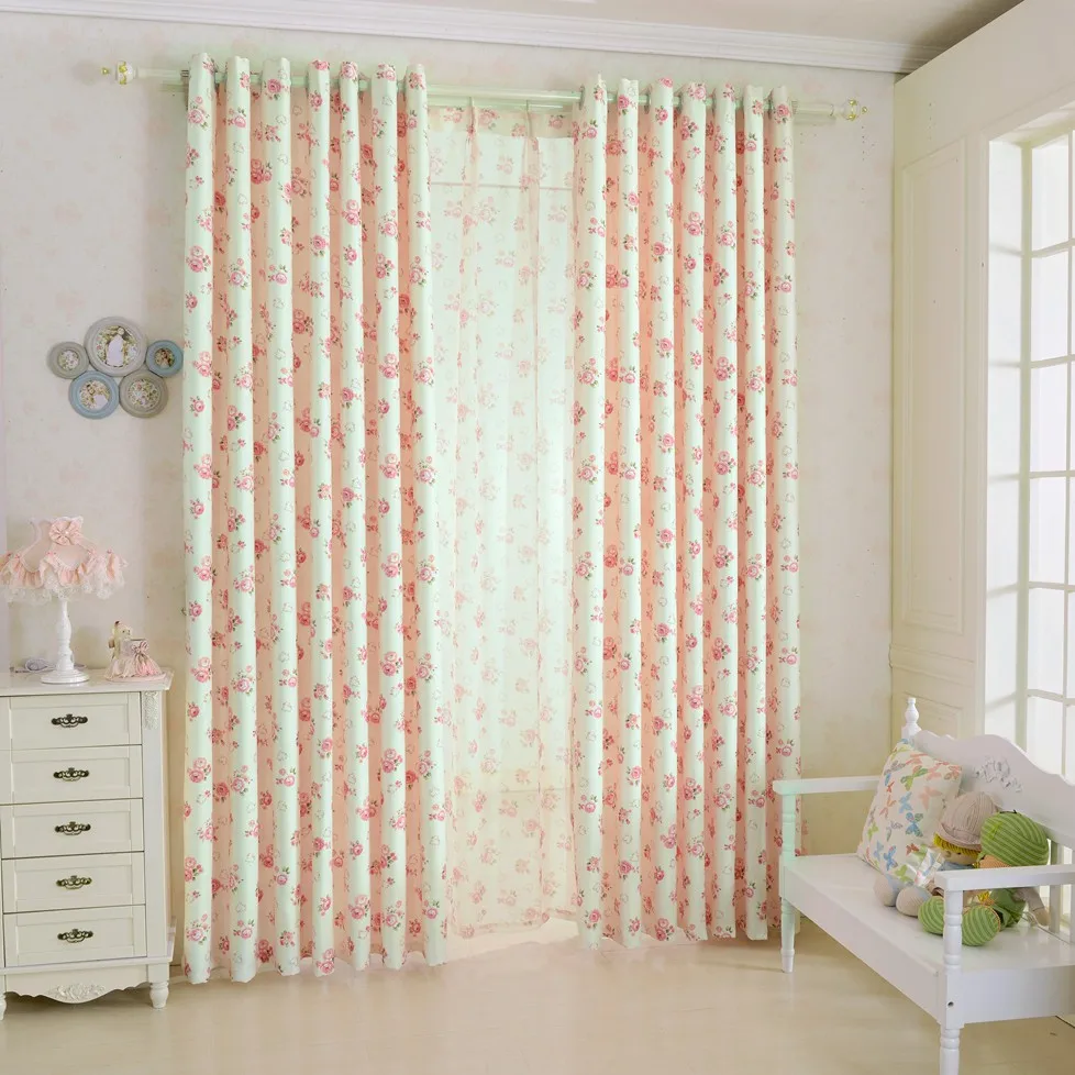 Short Window Curtains For Bedroom Treatment Drapery Floral