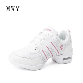 

MWY Soft Outsole Air Cushion Bottom Breathable Dance Sneakers Women Scarpe Danza Modern Jazz Shoes Practice Sports Dance Shoes