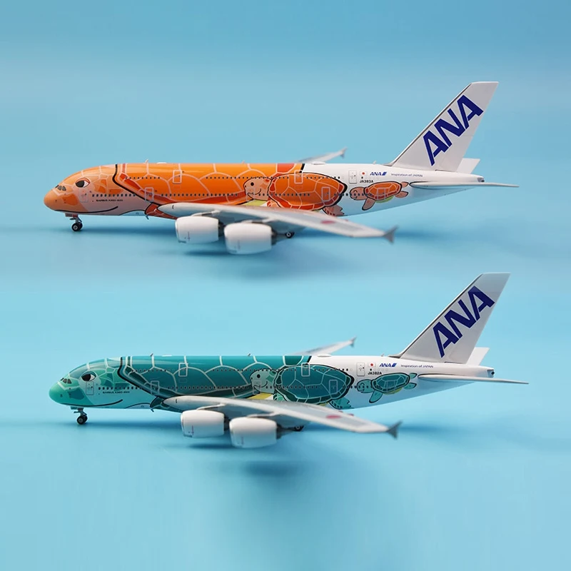

1:400 Scale Airbus A380 Planes Model Airplanes ANA Japan Turtle Airlines Alloy Aircraft Plane Collectible Decoration Kids Gift