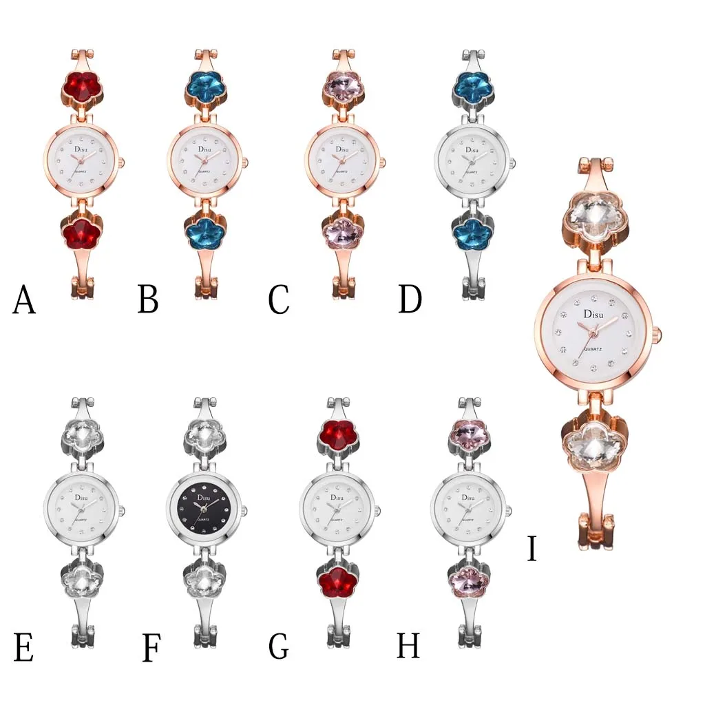 Новые модные часы со стразами для женщин Роскошные цветы Кварцевые часы Женские наручные часы подарки женские часы Прямая