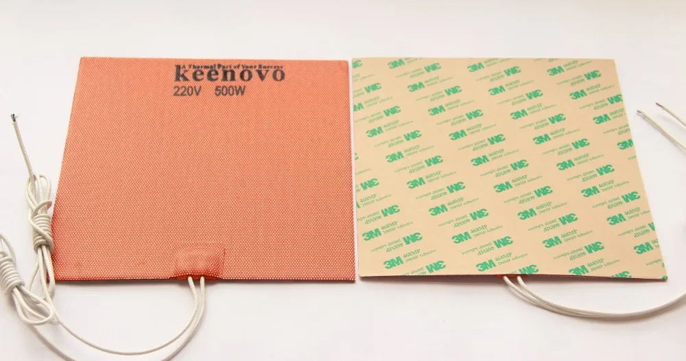 

Keenovo Silicone Heater 3D Printer Engine Block Oil Pan Heater , Better Replacement of Reprap PCB Heated Bed,20X20cm,500W 220V