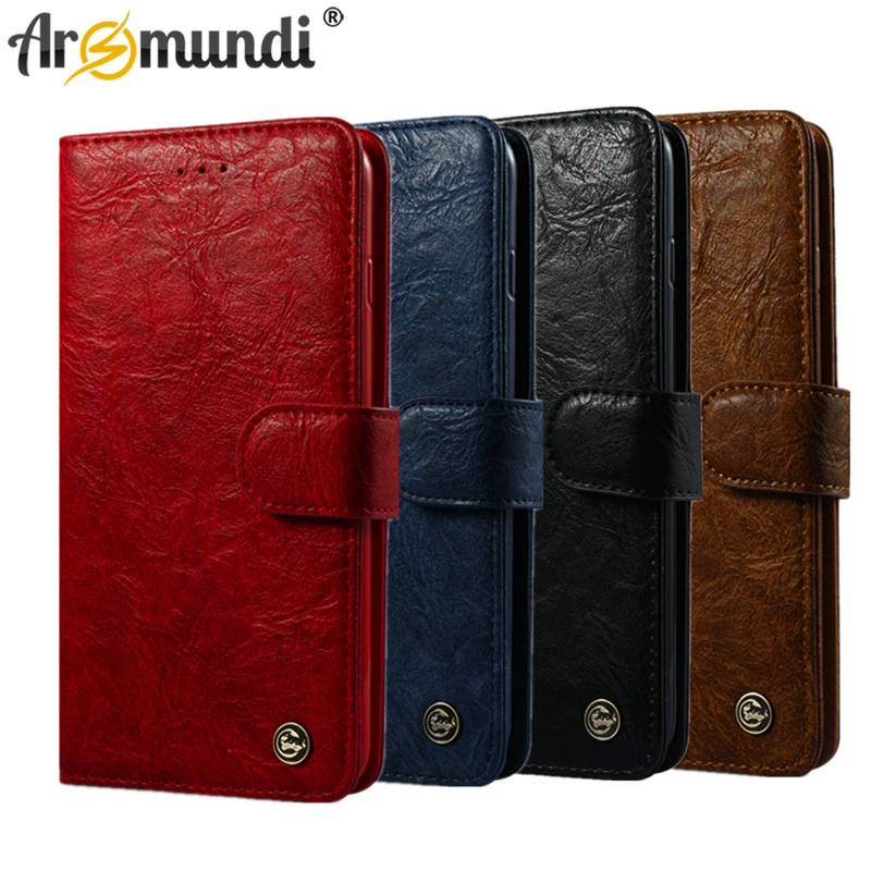 

ANXM UP Genuine Leather Wallet Case For iPhone X 6 6S 7 8 Plus With Card Slot Red Phone Case For iPhone 6 6S 7 8 Plus Cases