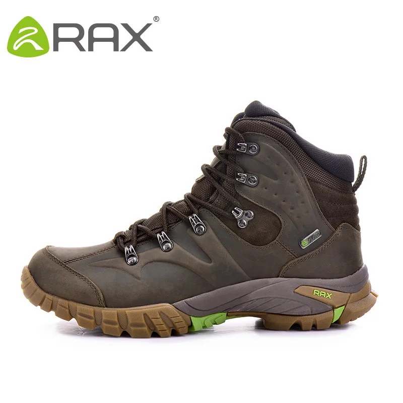 RAX походные ботинки мужские водонепроницаемые уличные спортивные кроссовки для мужчин и женщин обувь для альпинизма мужские треккинговые ботинки из натуральной кожи - Цвет: chocolate