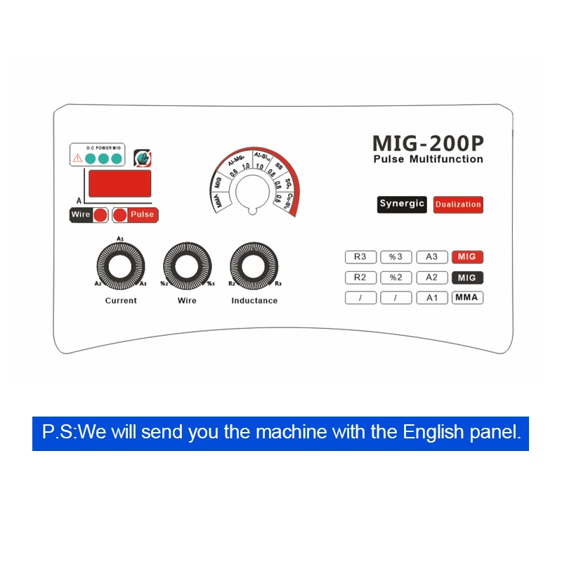 ANDELI умный однофазный Портативный Synergic MIG сварочный аппарат импульсный MIG-200P алюминиевый MIG сварочный аппарат двойная система MIG сварочный аппарат