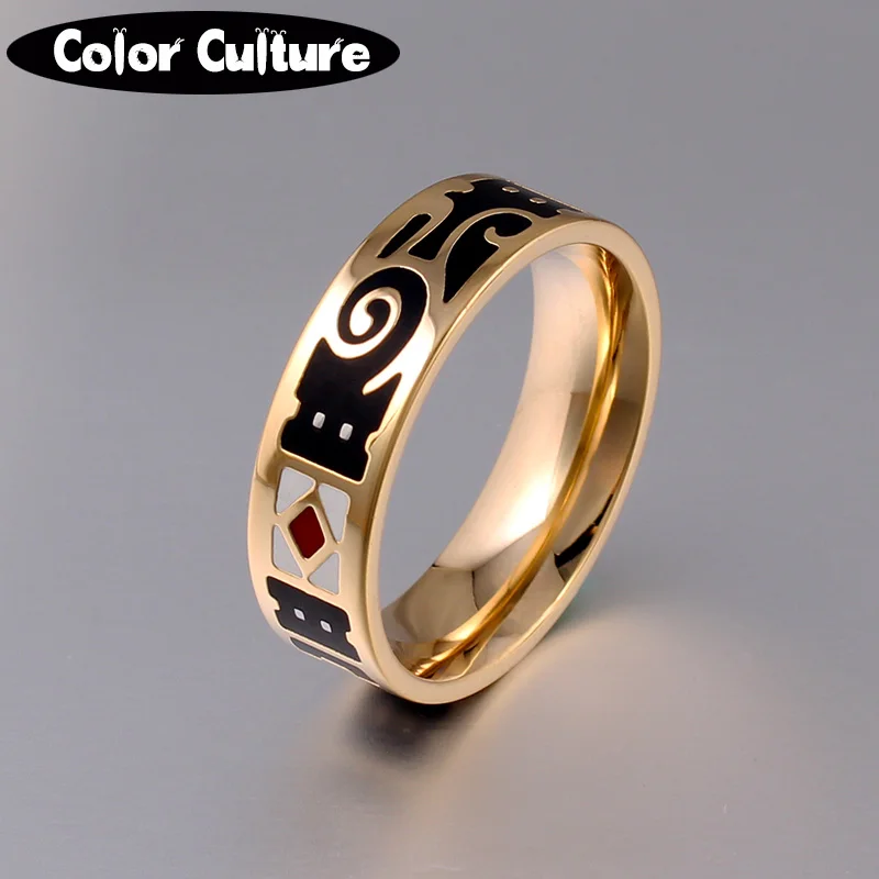 

New Arrival Elegant Black Ring Women Fine Jewelry Happy Couple gift Stainless Steel Ring