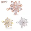JUYA Shiny Zircon Crystal Flower Charm Pendants For jewelry making accessories Charms DIY Bracelets Earrings Necklaces ► Photo 2/6
