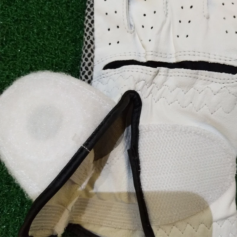 Мужская мягкая овчина кожаная перчатка для гольфа левая рука перчатки с противоскользящими гранулами Гольф защитные перчатки с шариковым маркером