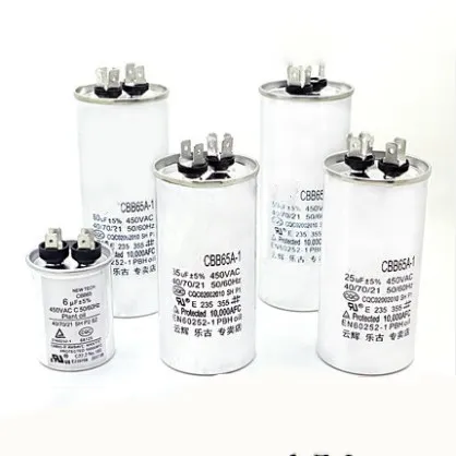 

450V AC Motor Capacitor Air Conditioner Compressor Start Capacitor CBB65 5UF 6UF 8UF 15uF 20uF 25uF 30uF 35uF 40uF 45uF 50uF