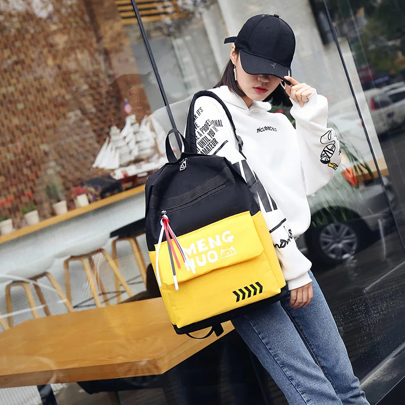 Menghuo 2017 Fashion High Quality Tassel Ribbon Women Bakcpack School Bag for Girls Boys Men Backpack sac a dos femme Mochilas (24)