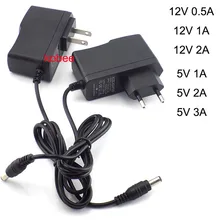 1 pcs 100-240 V AC para DC Power Adapter Carregador Fonte adaptador 5 V 12 V 1A 2A 0.5A EU Plug 5.5 milímetros x 2.5 milímetros 5.5mm x 2.1mm
