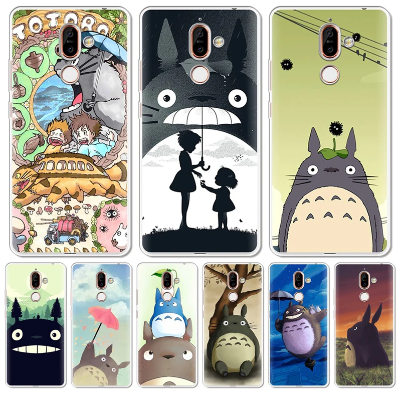 Чехол для телефона Nokia 1 3 5 8 6 2 7 Plus 9 X6 2018 X7 X3 с милым Тоторо из аниме Ghibli Миядзаки |