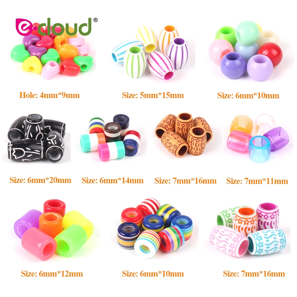 71 шт./кор. 10 различных стилей Акриловые Волосы бусины для плетения ...