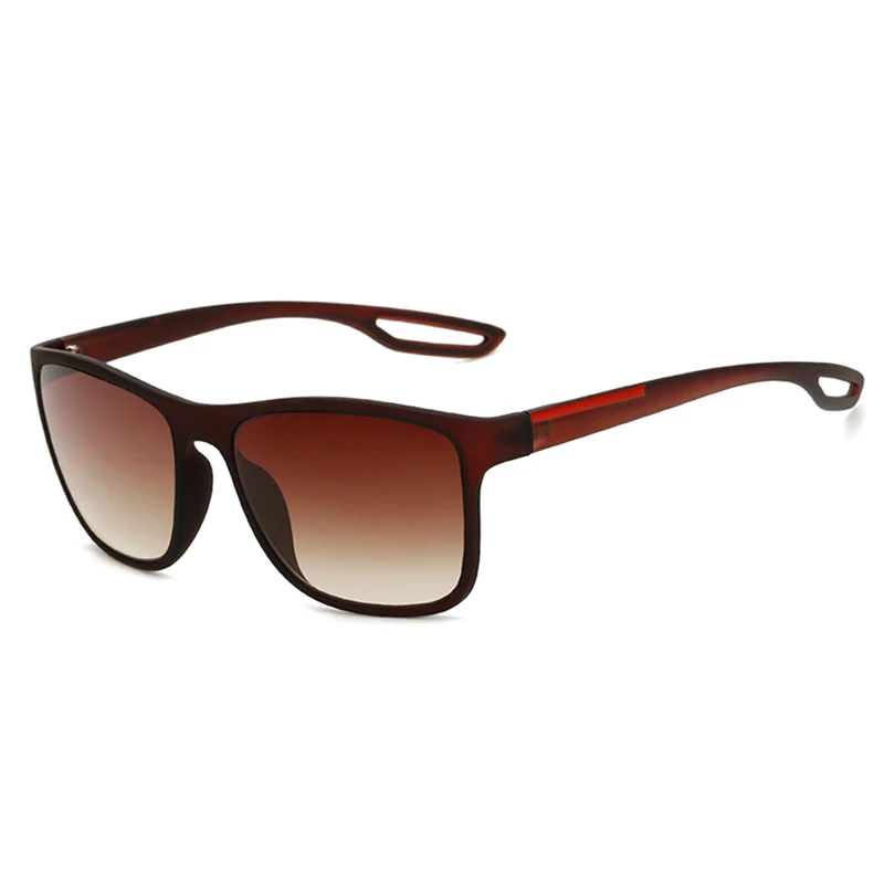 KDEAM, новые спортивные солнцезащитные очки с эластичным покрытием, Мужские гладкие прямоугольные солнцезащитные очки UV400 с защитным чехлом KD480
