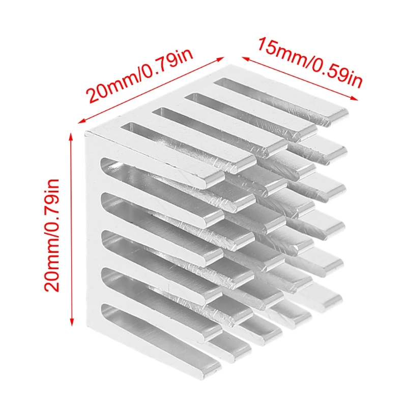 5 шт. 20x20x15 мм аксессуары для охлаждения DIY радиатор процессор GPU IC чип памяти алюминиевый радиатор экструдированный кулер радиатор июля