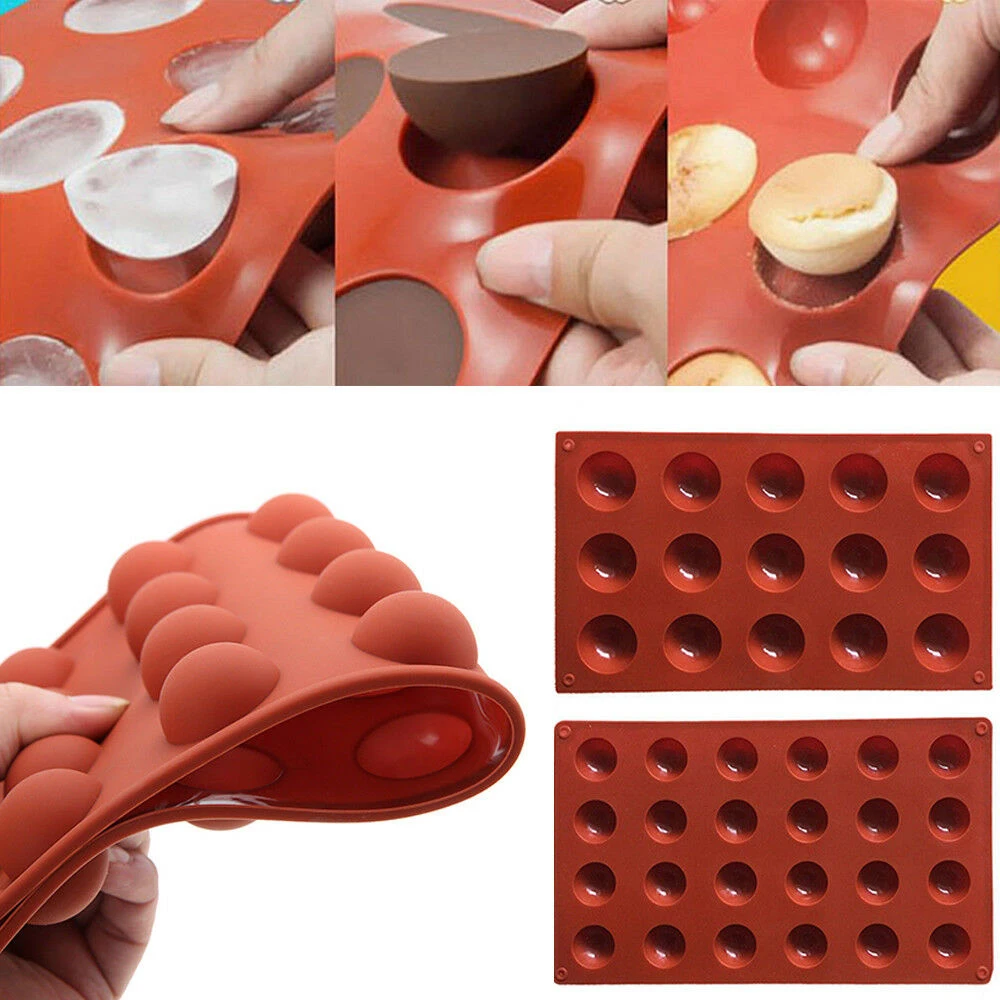 

Silicone Mold Chocolate Cookie Baking Demo DIY Cake Pastry Bakeware Round Candy Pudding Jelly Soap Form Cake Decoration