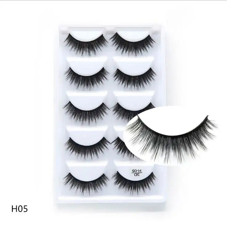 NEW 1/3/5 pairs Fake Mink Eyelashes 3D Natural False Eyelashes 3d Mink Lashes Soft Eyelash Extension Makeup Kit Cilios