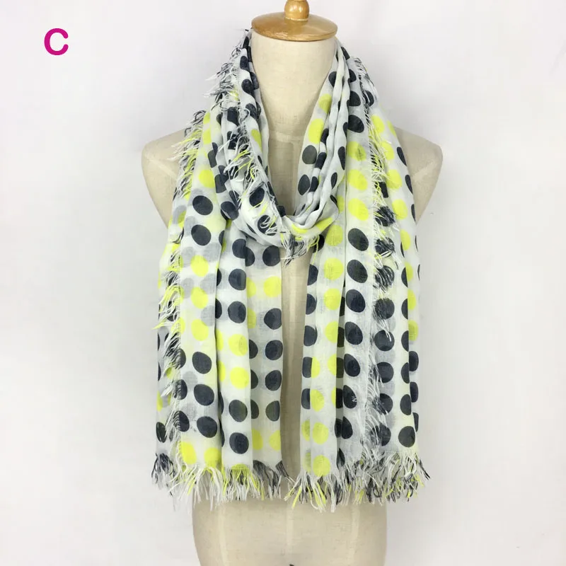 

Very beautiful novelty light weight pashmina shawl cotton viscose polka dot fashion scarf for ladies