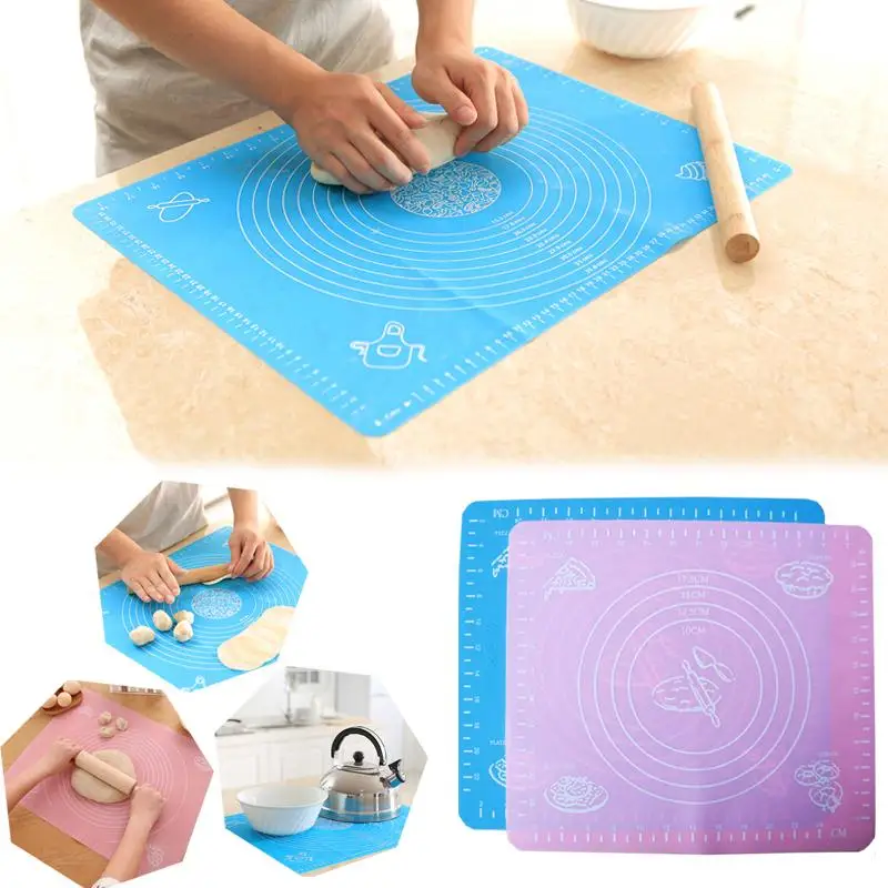 Safety Silicone Pastry Mat Pad Cake Dough Cutting Cooking Fondant Sheet
