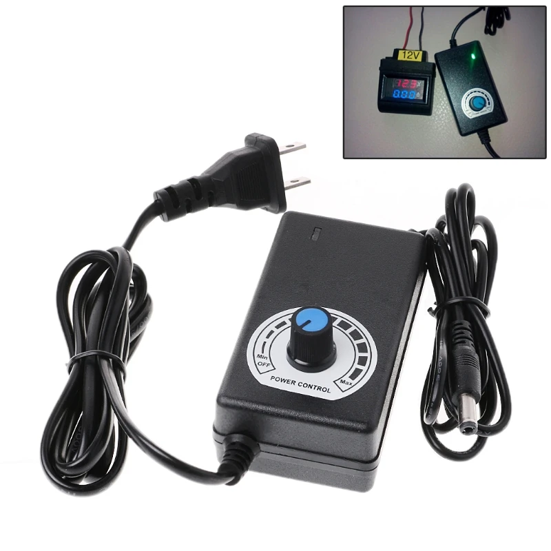 

1-12V 2A Output Adjustable Switch 24W Stepless Voltage Regulation Power Supply LS'D Tool