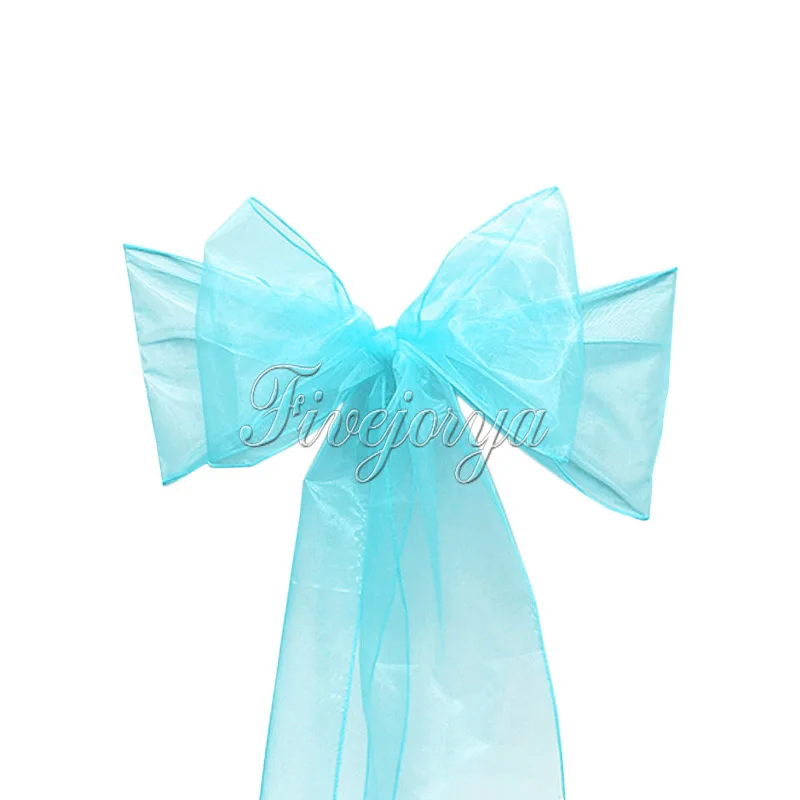 1 Organza Chair Sash Bow For Cover Banquet Wedding Party Event Xmas Decoration Supply Free Shipping