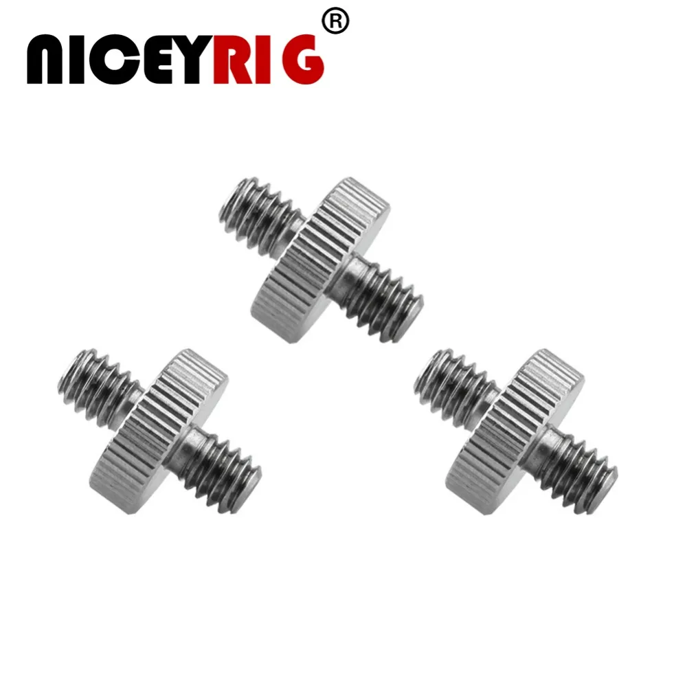 

NICEYRIG Camera Rig 1/4 inch Screw Tripod 1/4" to 1/4" Monopod Screw Quick Release Plate Camera Accessories (3 pieces a Pack)