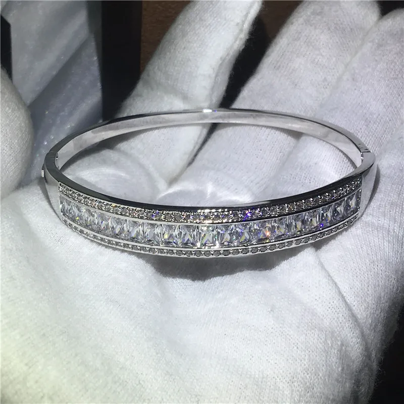 Женский свадебный браслет с фианитом обруч Т образным камнем 5 А|gold filled bangles|bangles