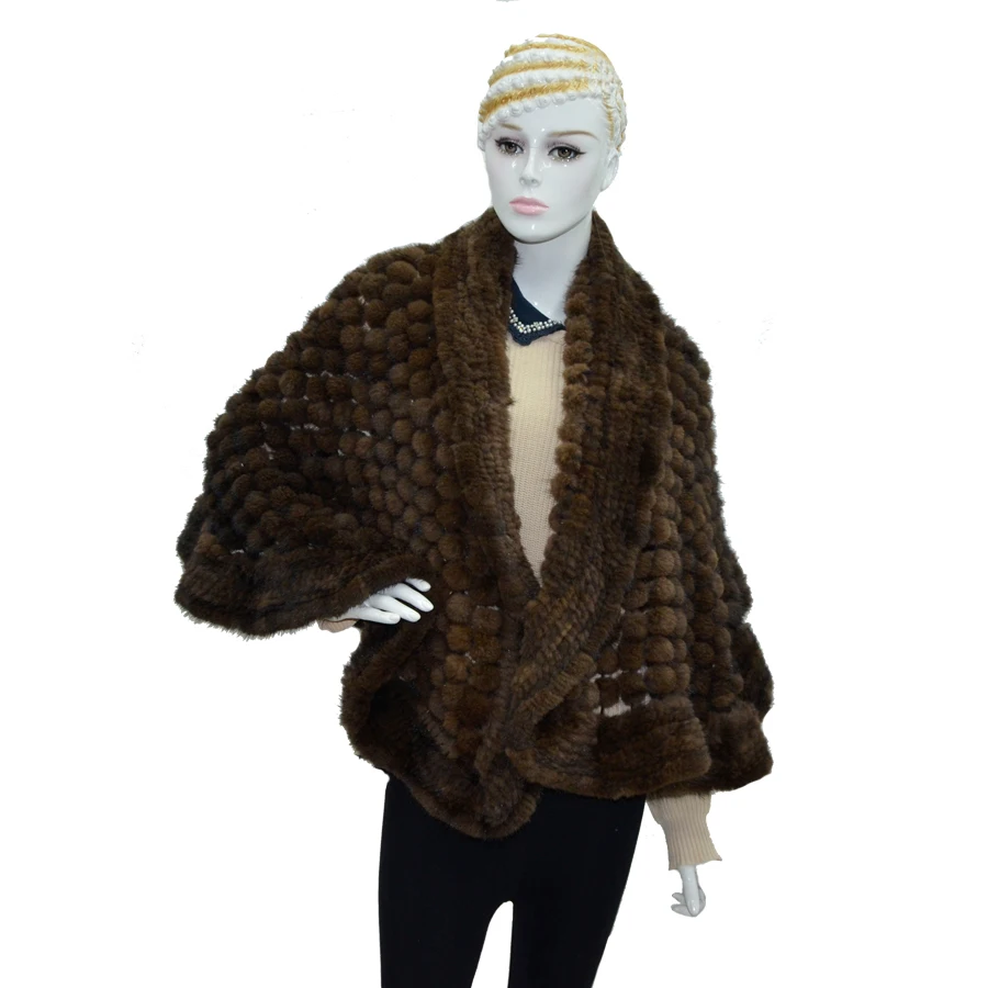 Real nature mink fur shawl,Women winter shawl fashion warm and ...