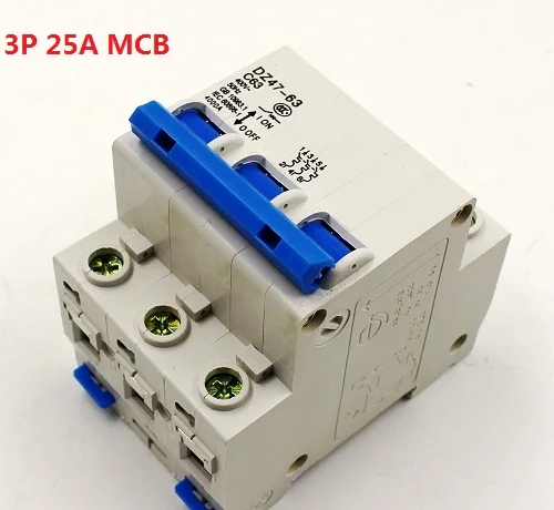 

3P 63A 400V~ 50HZ/60HZ Circuit breaker MCB C TYPE