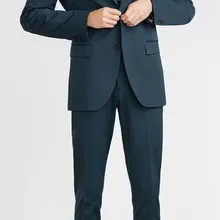 Индивидуальные темно-синие свадебные костюмы для мужчин, на заказ темно-синие мужские свадебные костюмы для жениха, на заказ темно-синий мужской костюм с брюками