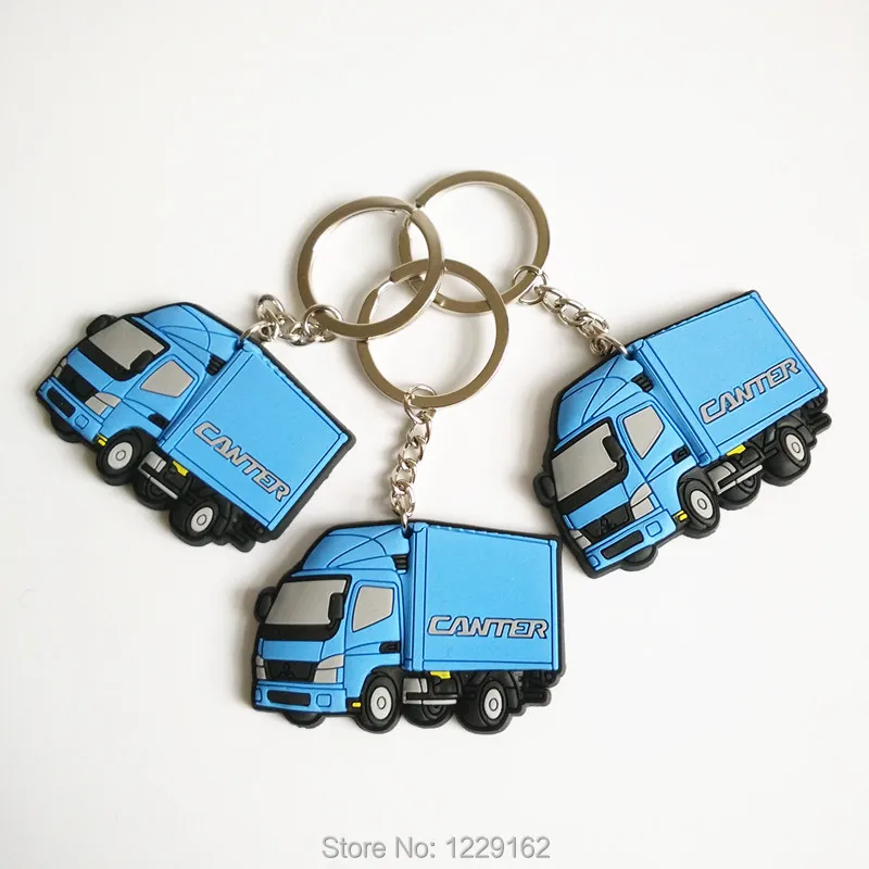3pcs/lot Cute PVC Van Keychain for party gift Creative Truck shape Key