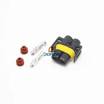 

10 sets 2 pin Auto 880 Socket Female Delphi Sealed Female Pigtail connector Fog Lamp Light H11 H8 H9 Lamp Socket 12124819