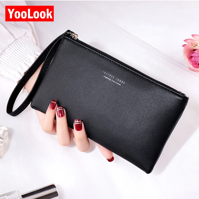 

YOOLOOK 2018 Fashion Letter Wallet Women Long Carteira Feminina Clutch Ladies Card Holders Carteras Holder Printing Coin Purse