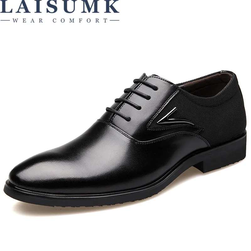 

2019 LAISUMK Plus Size Men's Dress Shoes Business Shoes Men Formal Shoes Elegant Gentle Men Oxfords