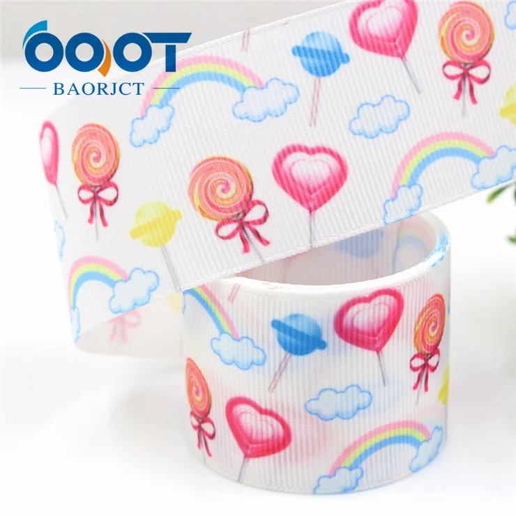 OOOT BAORJCT G-18925-1157, 38 мм 10 ярдов мультфильм конфеты ленты тепловой передачи напечатанные grosgrain, подарочная упаковка своими руками материалы - Цвет: G-18925-1158