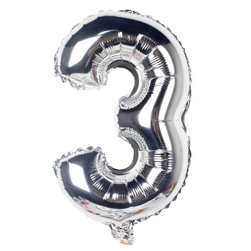 40-дюймовый номер 18 гелиевая фольга шары на день рождения номер 18 праздничные надувные шары украшение для свадьбы дня рождения(серебро - Цвет: 3