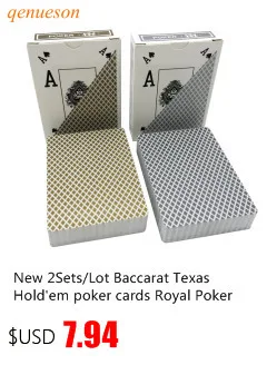 Новые горячие гладкие водонепроницаемые Baccarat Texas Hold'em пластиковые игральные карты ПВХ покер клуб карты износостойкие настольные игры qenueson