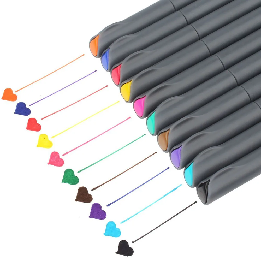 

10Colors/Lot 0.38mm Gel Pens Set Stationery Creative Color Pen Sketch Drawing Art Markers For School Supplies
