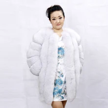 New style Ladies Blue Fox Fur Coat / Women winter warm Fox Fur Jacket