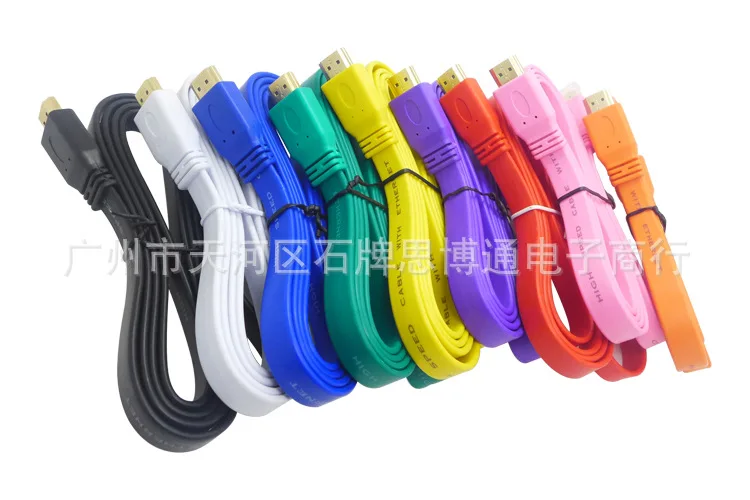 3 м 1 5 HDMI к кабель 4 в 1080p 3D плоская линия Короткий позолоченный штекер Мужской для