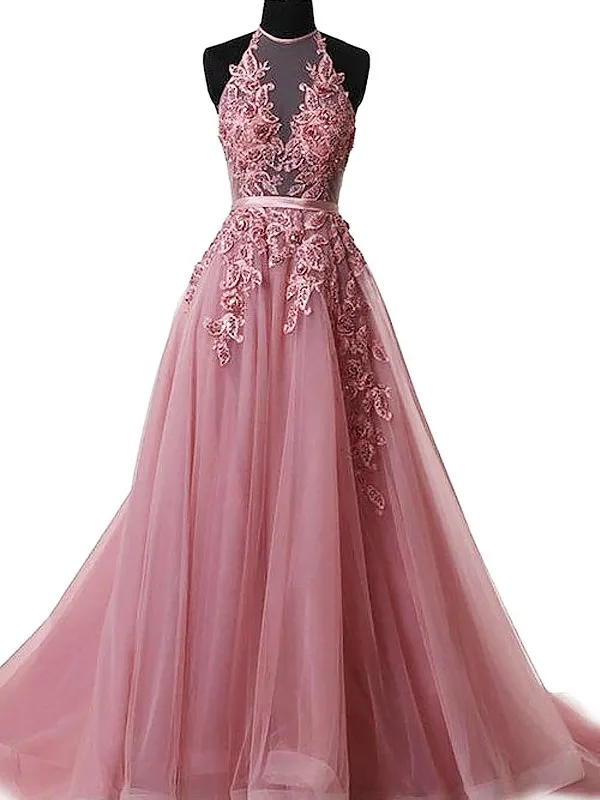 Robe De Soiree, с аппликацией, сексуальные, с открытой спиной, длинные, вечерние платья, для невесты, для банкета, элегантные, длина до пола, женские, вечерние, на выпускной, с бретелькой через шею