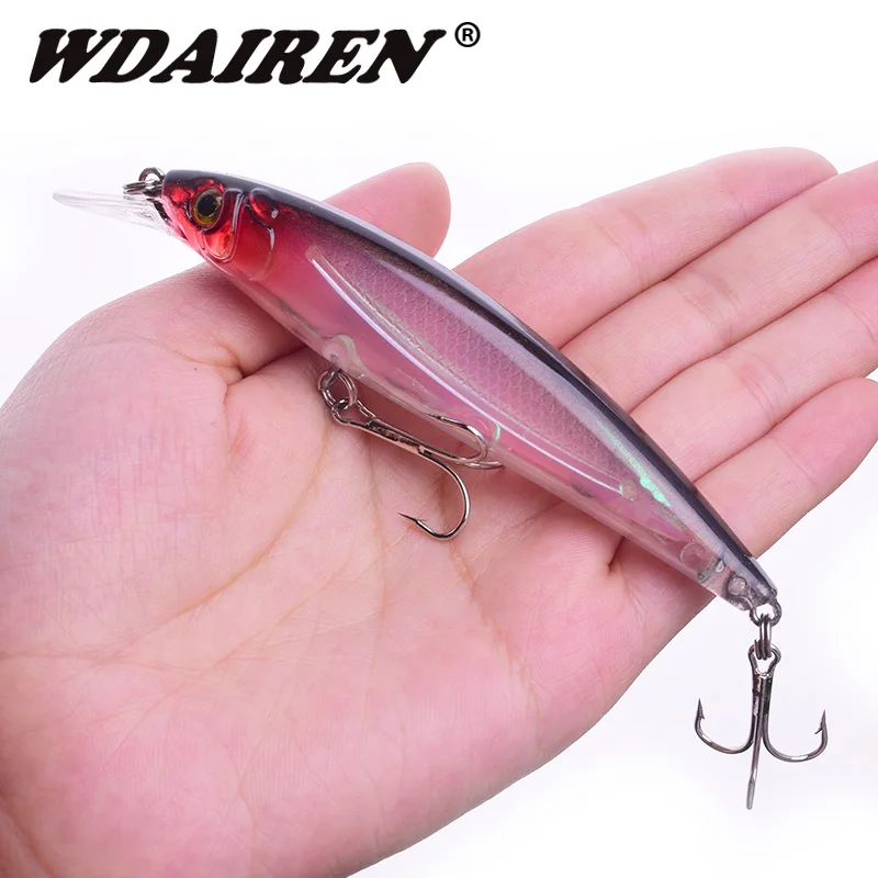 

1Pcs Fishing Lures 11cm 13.5g Floating Minnow Artificial Hard Wobblers Crankbait Fishing Tackle 3D Eyes Plastic Pesca Isca